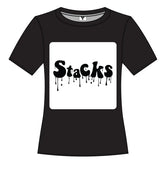 Stacks Drip Logo Tee – Black - My Store