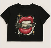 Money Mouth Drip crop top - Black - My Store