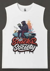 "Stacks on Deck" Sleeveless - White - My Store