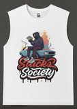 "Stacks on Deck" Sleeveless - White - My Store