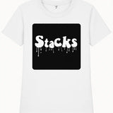Stacks Drip Logo Tee – White - My Store