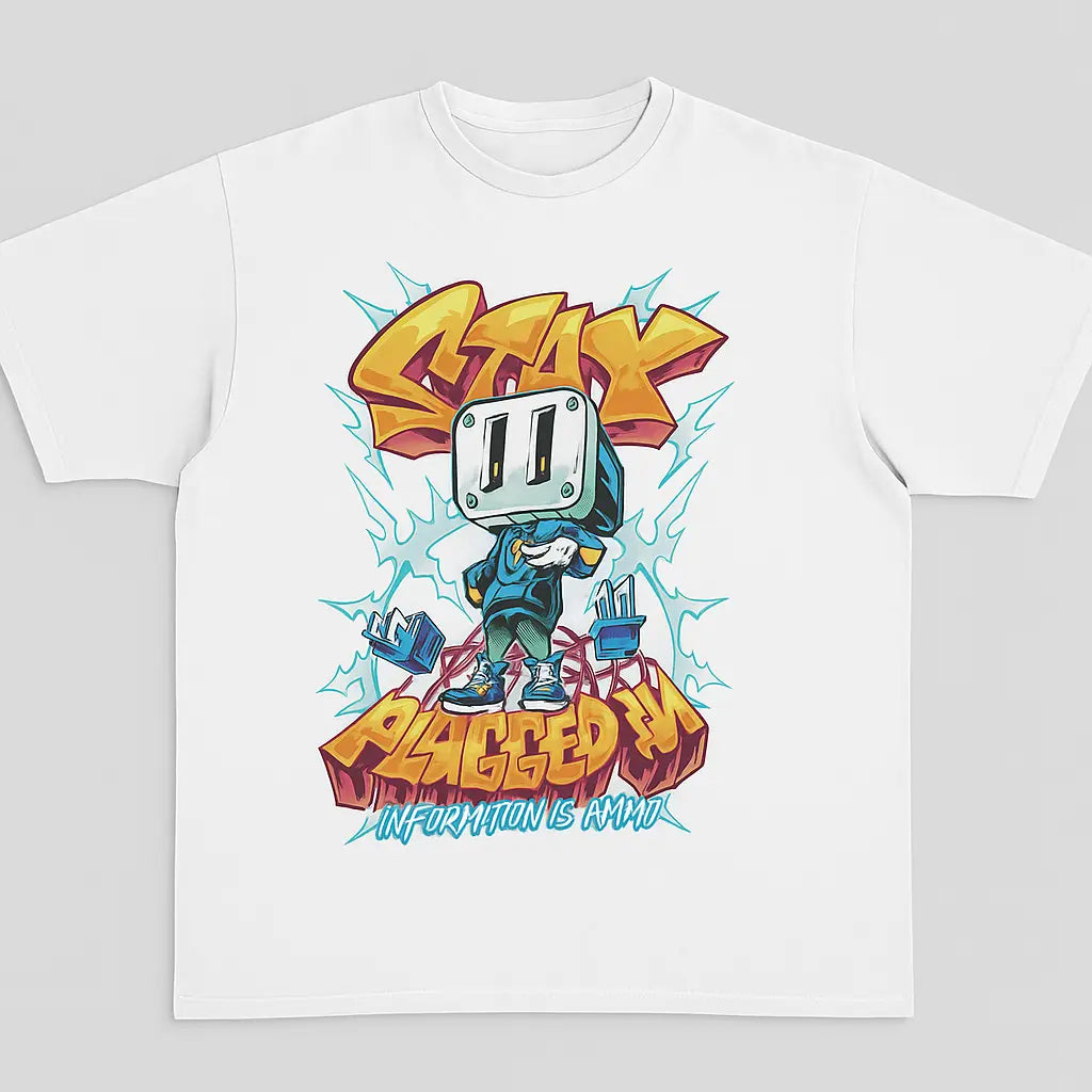 Stay Plugged In Oversized T-Shirt - My Store