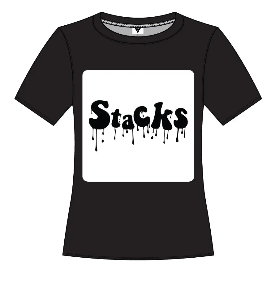 Stacks Drip Logo Tee – Black - My Store