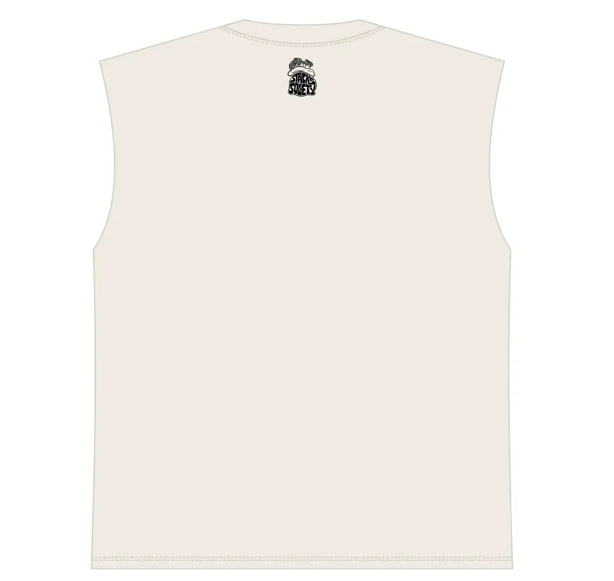 "Stacks on Deck" Sleeveless - Cream - My Store