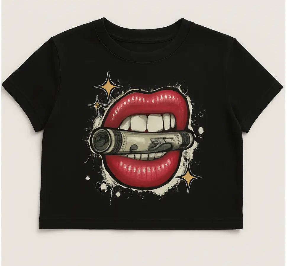 Money Mouth Drip crop top - Black - My Store
