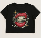 Money Mouth Drip crop top - Black - My Store
