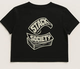 Money Mouth Drip crop top - Black - My Store