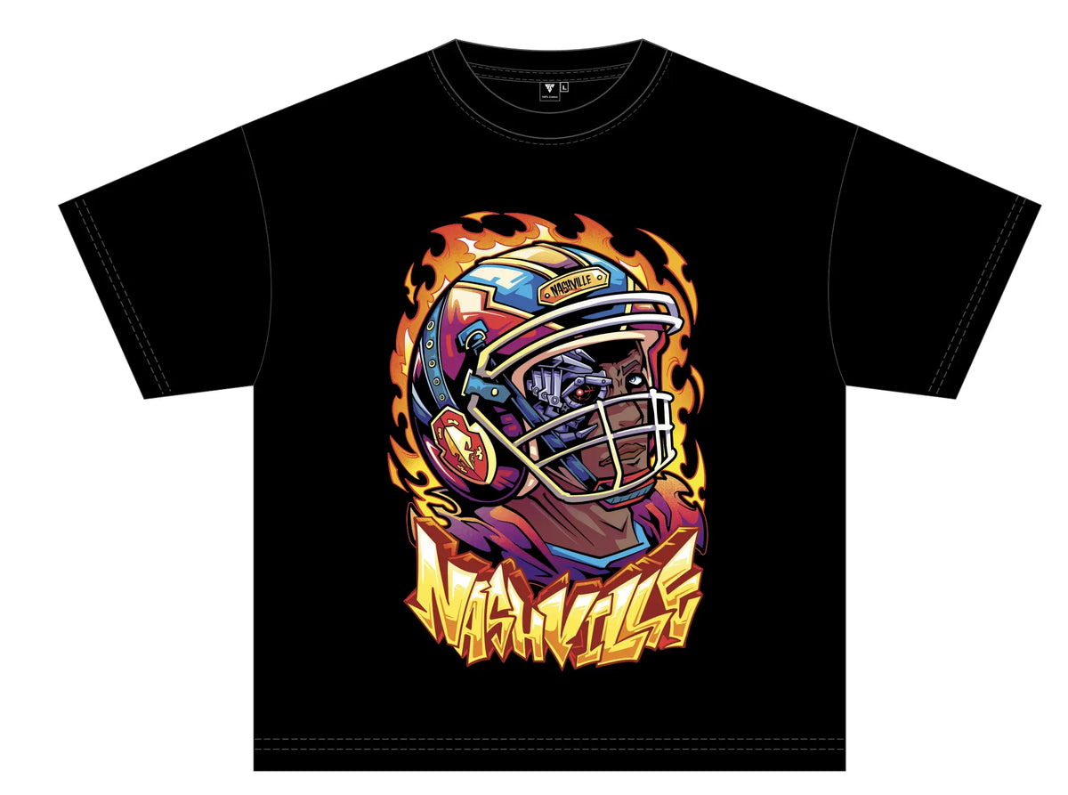 Nashville Inferno Tee – Oversized Streetwear Graphic T-Shirt