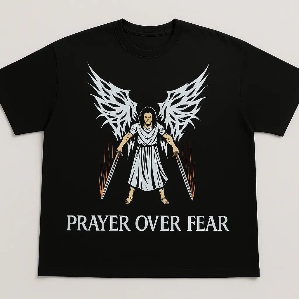 Prayer Over Fear Graphic Oversized Tee - My Store